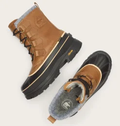 SOREL CARIBOU HORIZON™ GTX Men's Winter Boot Caribou Buff, Black Clearance