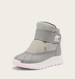 SOREL CHILDREN'S WHITNEY™ III STRAP MID Waterproof Boot Dove, Pink Dawn Online