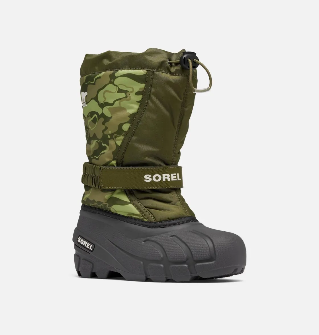 SOREL FLURRY™ Print Children's Boot Utility Green, Savory Sale
