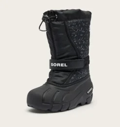 SOREL FLURRY™ Print Children's Boot Black, Sea Salt Best