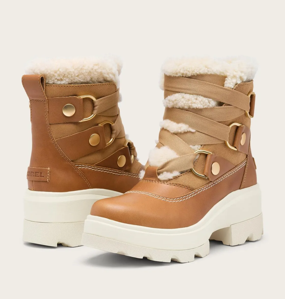 SOREL JOAN FRWD™ COZY Women's Waterproof Boot Tawny Buff, Honey White Online