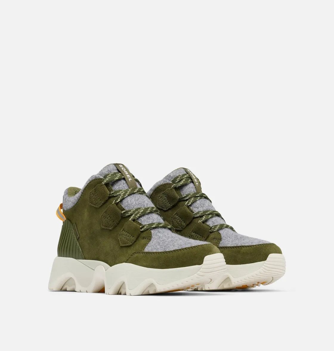 SOREL KINETIC™ Impact Caribou Plus Women's Waterproof Boot Utility Green, Light Aloe