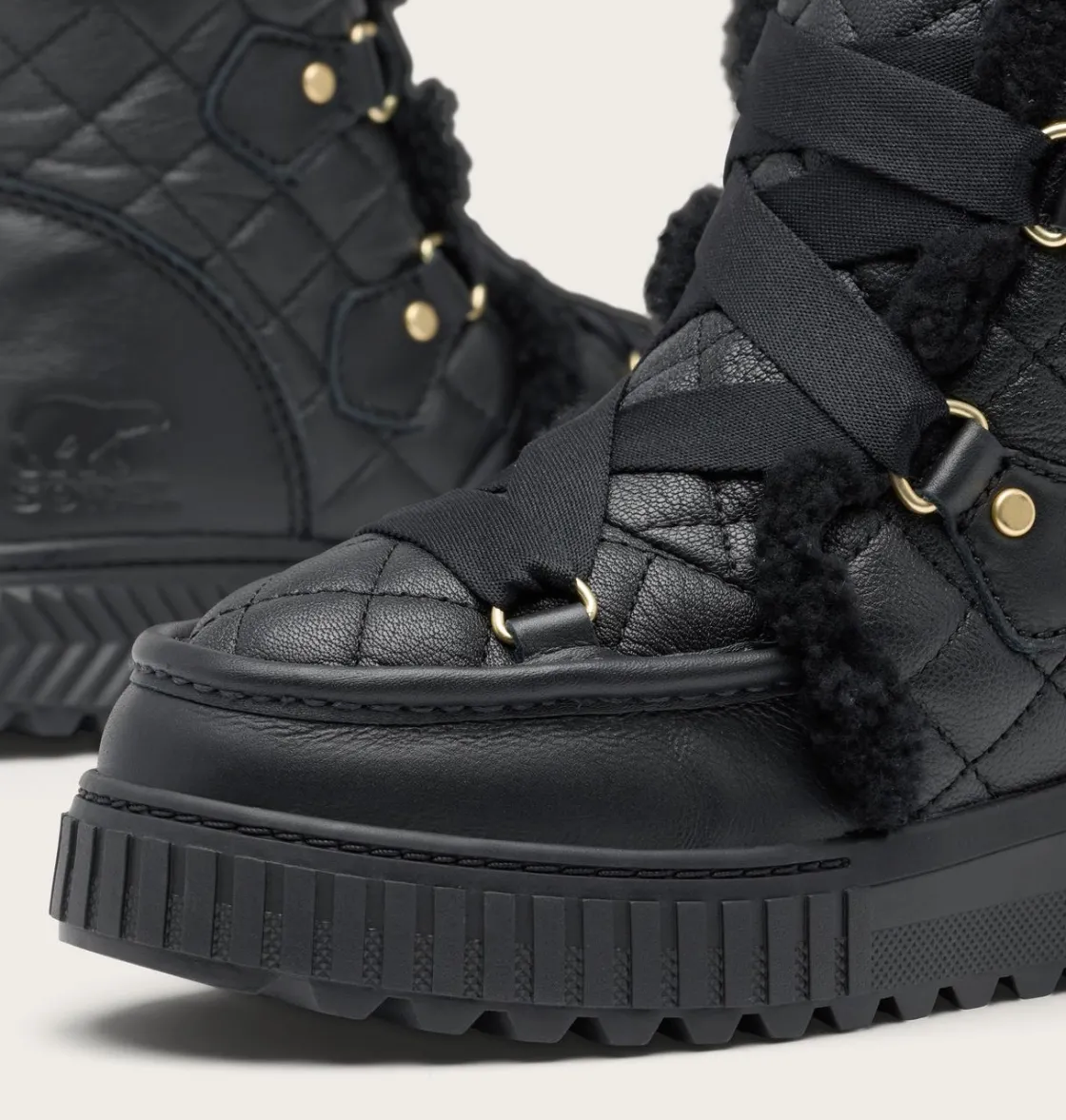 SOREL ONA AVE™ Alpine Lux Waterproof Boot Black, Sea Salt Sale