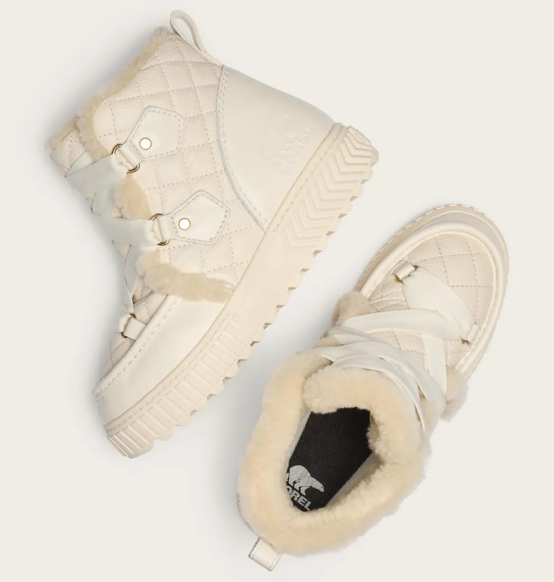 SOREL ONA AVE™ Alpine Lux Waterproof Boot Chalk, Sea Salt Hot