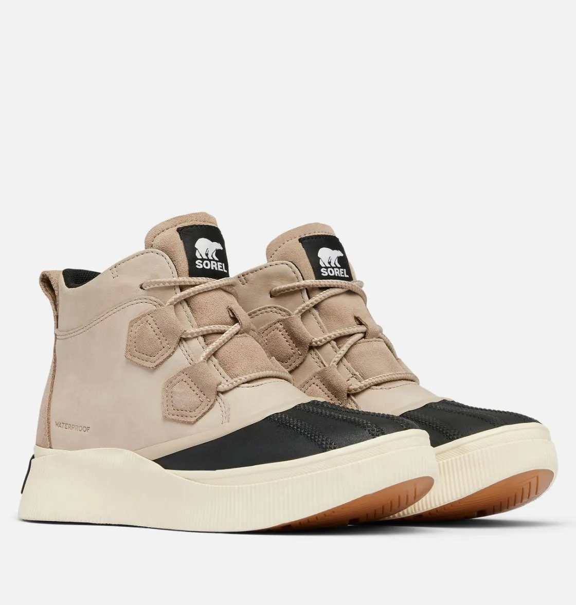 SOREL OUT N ABOUT™ IV Classic Women's Waterproof Boot Omega Taupe, Black Clearance