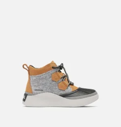 SOREL OUT N ABOUT™ IV Classic Youth Waterproof Boot Taffy, Black Felt Sale