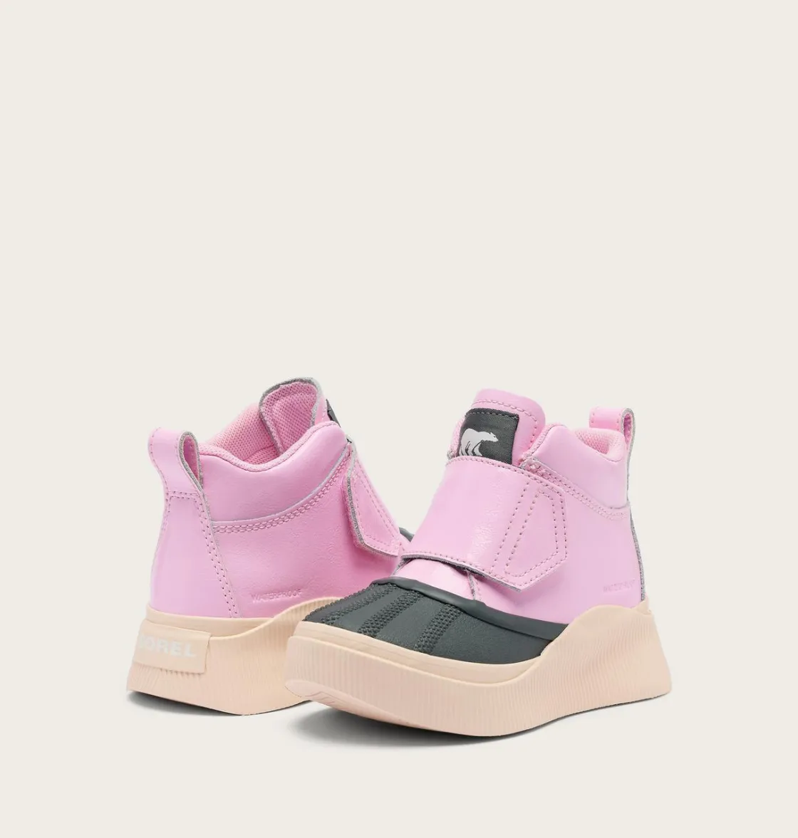 SOREL OUT N ABOUT™ IV STRAP Toddler Waterproof Boot Pink Flare, Pearlescent Discount