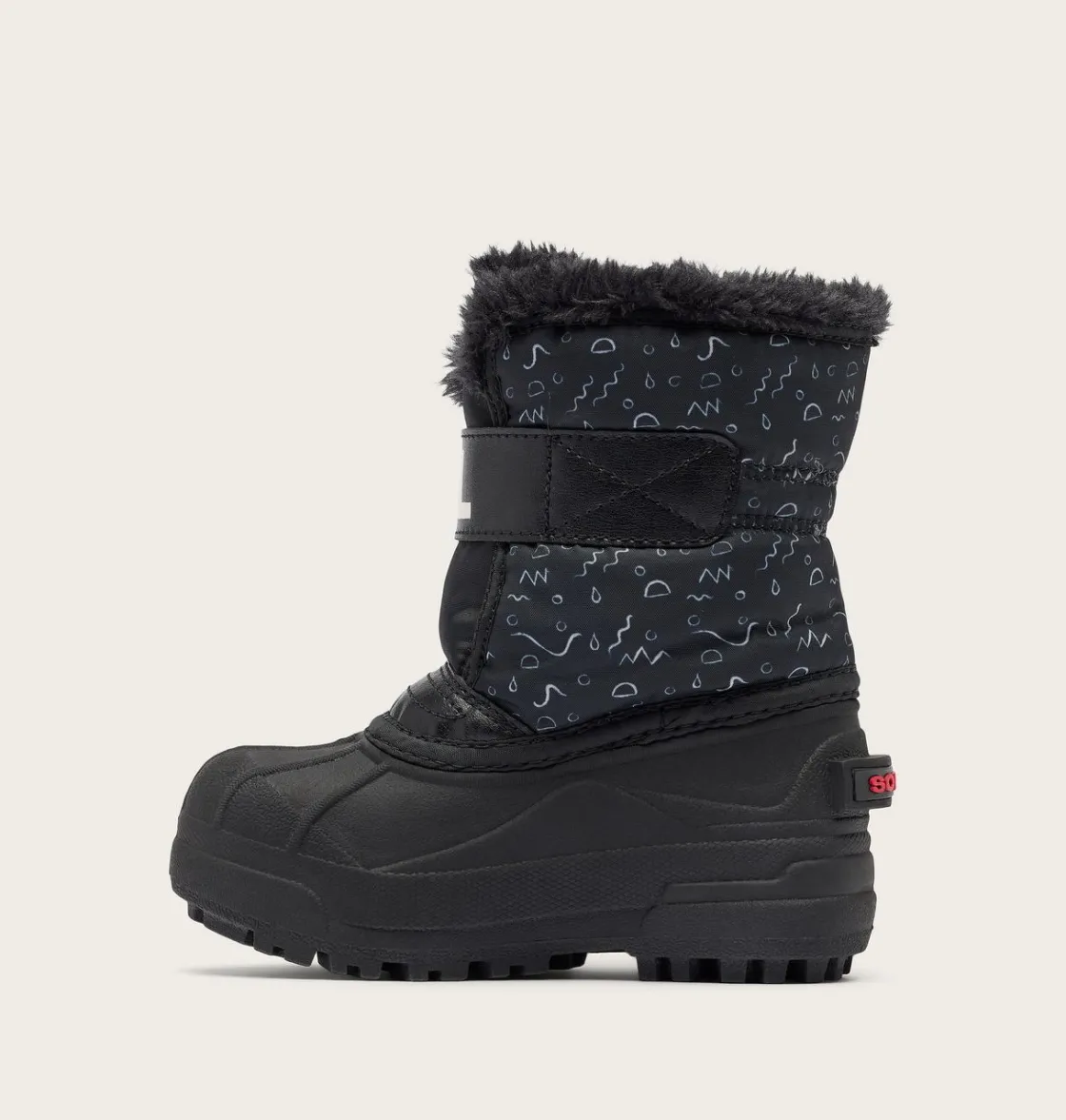 SOREL SNOW COMMANDER™ Toddler Boot Black, Bright Red Clearance