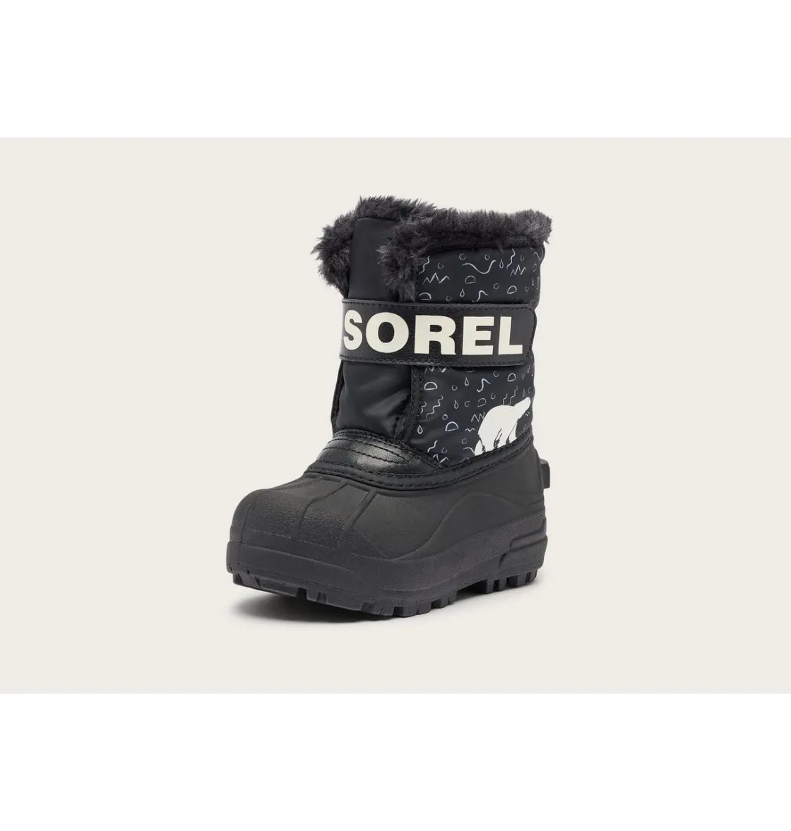 SOREL SNOW COMMANDER™ Toddler Boot Black, Bright Red Clearance