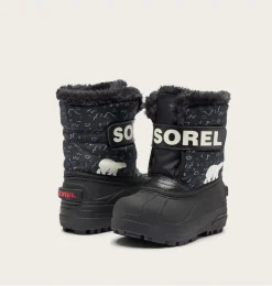 SOREL SNOW COMMANDER™ Toddler Boot Black, Bright Red Clearance