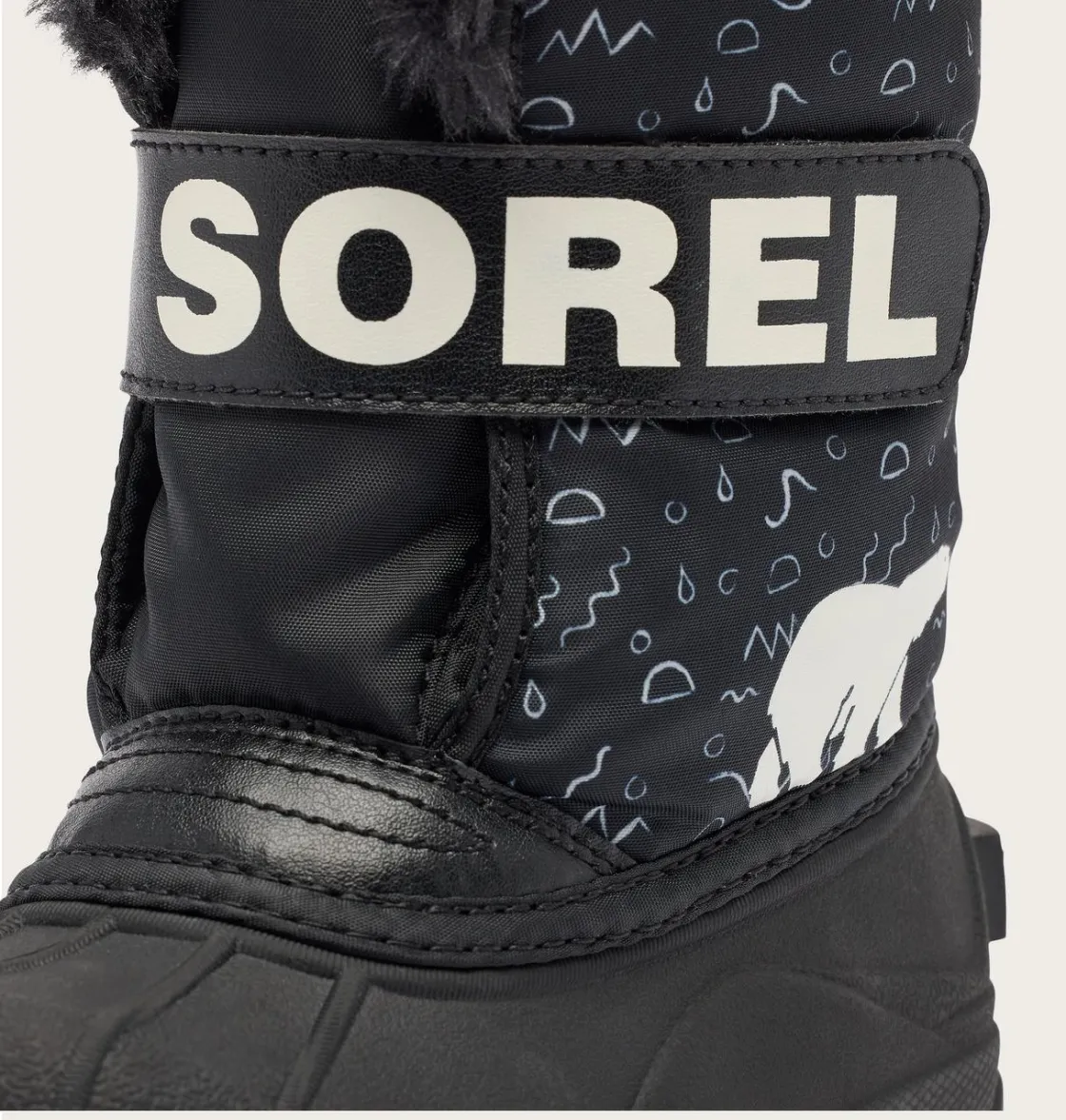 SOREL SNOW COMMANDER™ Toddler Boot Black, Bright Red Clearance