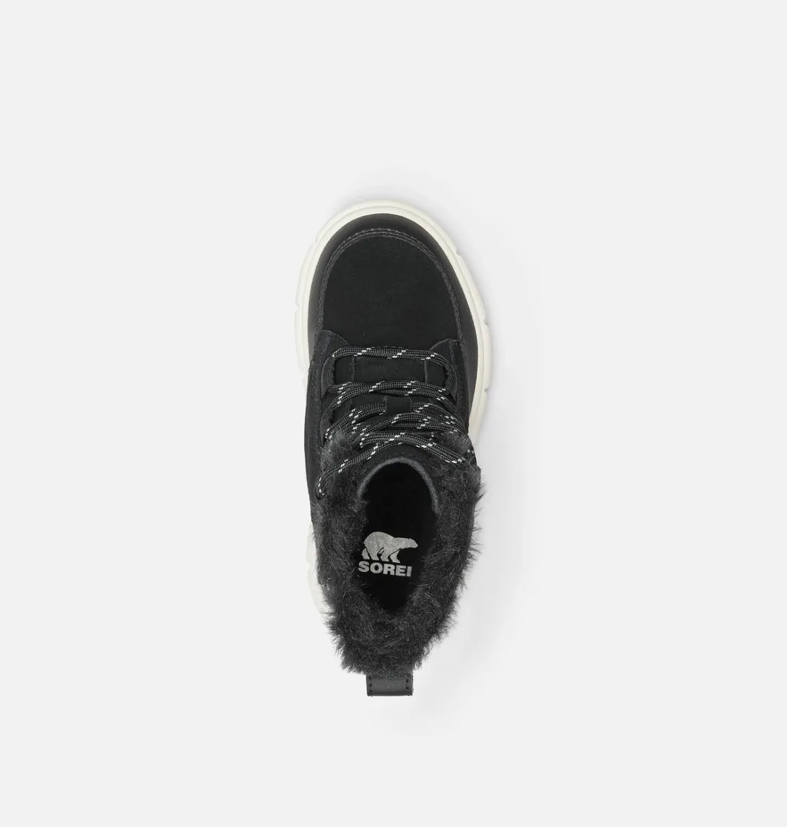 SOREL EXPLORER™ III Lace Children's Waterproof Boot Black, Sea Salt