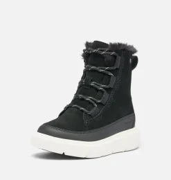 SOREL EXPLORER™ III Lace Children's Waterproof Boot Black, Sea Salt