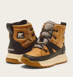 SOREL YOUTH WHITNEY™ III MID WP Tawny Buff, Black Clearance